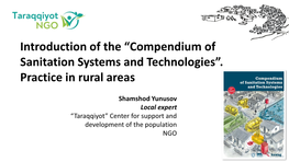 “Compendium of Sanitation Systems and Technologies”