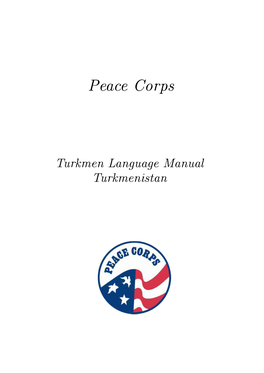 Peace Corps Turkmen Language Manual