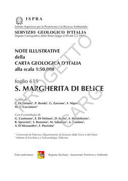 Progetto CARG Per Il Servizio Geologico D’Italia - ISPRA F