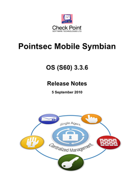 Pointsec Mobile Symbian Release Notes OS (S60)
