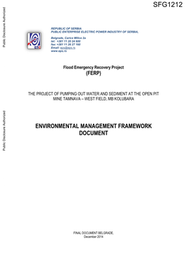 Environmental Management Framework Document