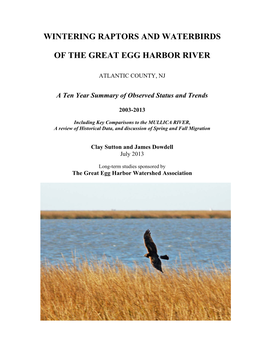 Wintering Raptors and Waterbirds of the Great