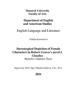 English Language and Literature