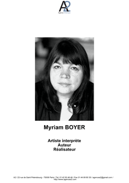 Myriam BOYER Rôle