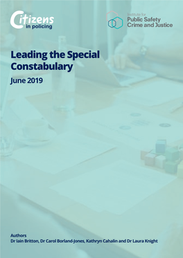 Leading the Special Constabulary June 2019