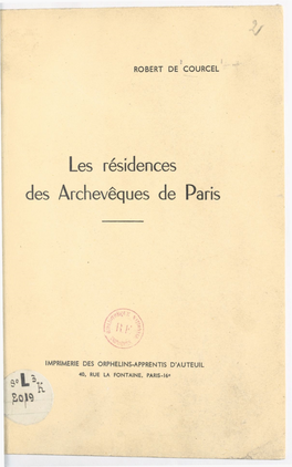 Les Résidences Des Archevêques De Paris