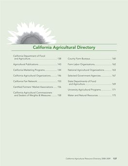 California Agricultural Directory