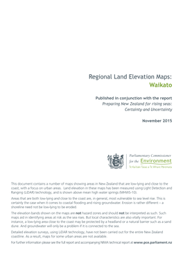 Regional Land Elevation Maps: Waikato