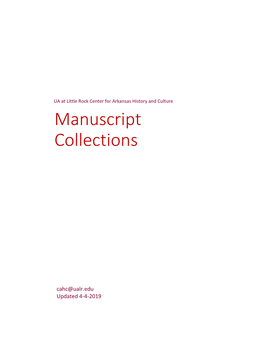 Manuscript Collections