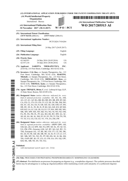 WO 2017/205513 Al 30 November 2017 (30.11.2017) W !P O PCT