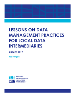 Lessons on Data Management Practices for Local Data Intermediaries