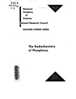 The Radiochemistry of Phosphorus