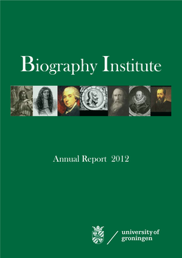 Biography Institute Annual Report Biography Institute 2012