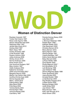 Denver Women of Distinction