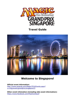 GP Singapore 2013 Travel Guide