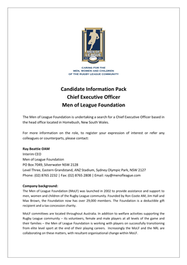 The Candidate Information Pack