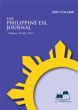 Philippine ESL Journal Vol. 18, February 2017