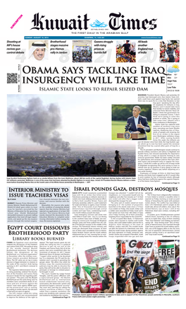Obama Says Tackling Iraq Insurgency Will Take Time