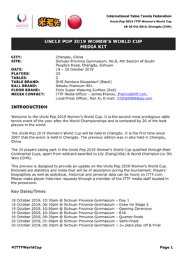 Uncle Pop 2019 Women's World Cup Media