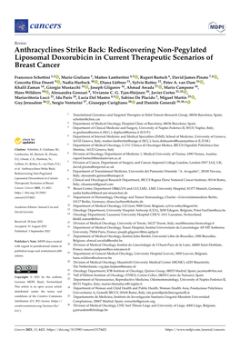 Rediscovering Non-Pegylated Liposomal Doxorubicin in Current Therapeutic Scenarios of Breast Cancer