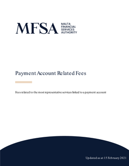 Payment Account Related Fees