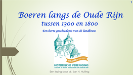 Boeren Langs De Oude Rijn Tussen 1300 En 1800