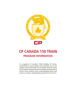 Cp Canada 150 Train Program Information