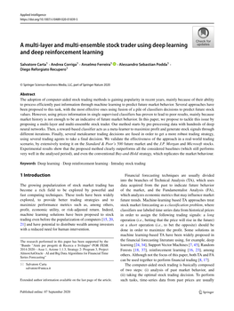 A Multi-Layer and Multi-Ensemble Stock Trader Using Deep Learning and Deep Reinforcement Learning