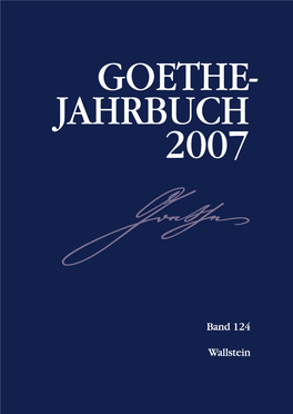 Goethe-Jahrbuch 2007 Band 124