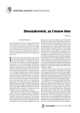 Shostakovich, As I Knew Him Part 4