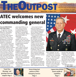 ATEC Welcomes New Commanding General