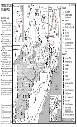 TETTEGOUCHE STATE PARK Tettegouche State Park I Lake Superior Park Office 5702 Highway 61 East to the Delaittres