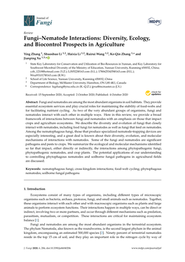 Fungi–Nematode Interactions: Diversity, Ecology, and Biocontrol Prospects in Agriculture