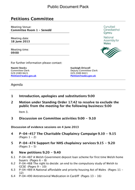Petitions Committee Public Document Pack