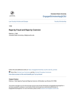 Rape by Fraud and Rape by Coercion