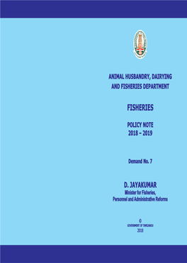 Animal Husbandry, Dairying and Fisheries Department Policy Note 2018