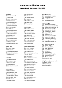 Soccercardindex.Com Upper Deck Juventus F.C