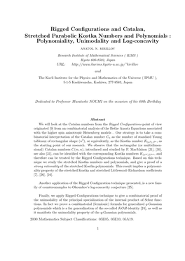 Rigged Configurations and Catalan, Stretched Parabolic Kostka