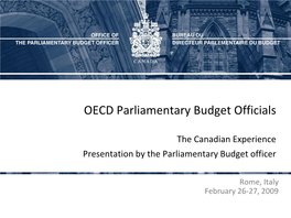 OECD Parliamentary Budget Officials