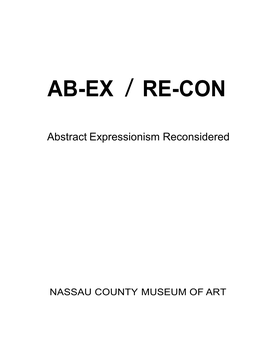 Ab-Ex / Re-Con