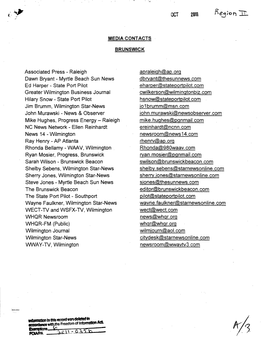 News Media List for USNRC Region