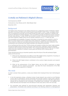 A Study on Pakistan's Digital Library