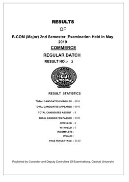 Results Commerce Regular Batch