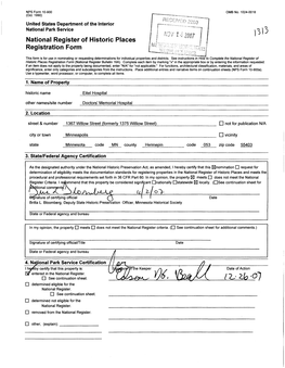 National Register of Historic Places Registration Form