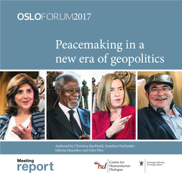 Peacemaking in a New Era of Geopolitics