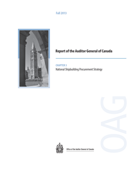 Report of the Auditor General of Canada