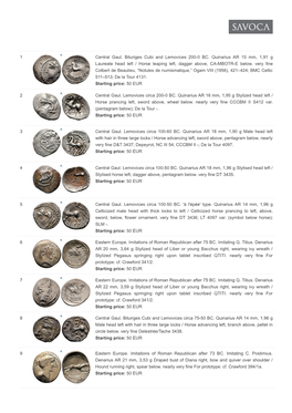 1 Central Gaul. Bituriges Cubi and Lemovices 200-0 BC. Quinarius AR 15 Mm, 1,91 G Laureate Head Left / Horse Leaping Left, Dagger Above, CA-MBOTR-E Below