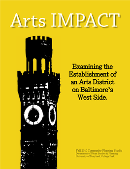 Examining the Establishment of an Arts District on Baltimore's West Side