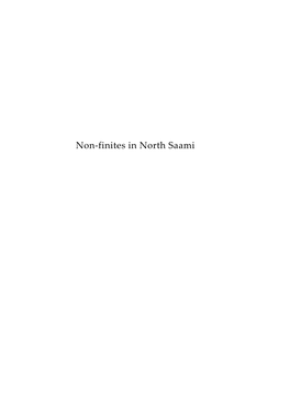 Non-Finites in North Saami