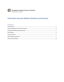 Information Security Webinar Questions and Answers